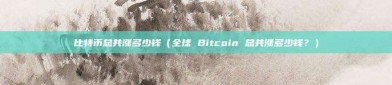 比特币总共涨多少钱（全球 Bitcoin 总共涨多少钱？）