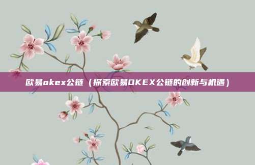 欧易okex公链（探索欧易OKEX公链的创新与机遇）