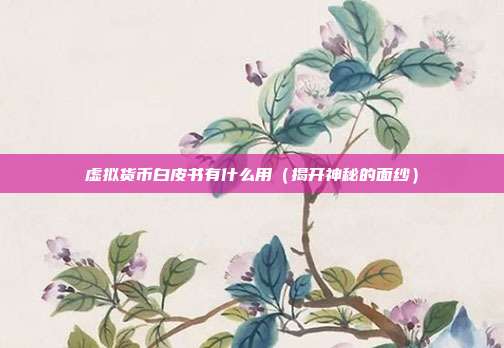 虚拟货币白皮书有什么用（揭开神秘的面纱）