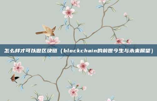 怎么样才可以做区块链（blockchain的前世今生与未来展望）