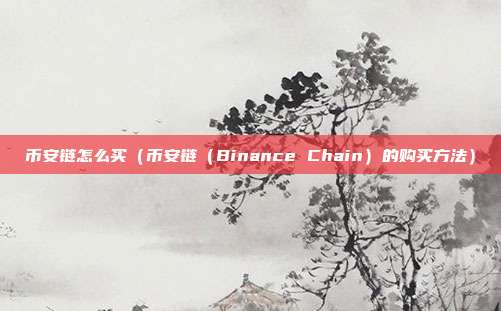 币安链怎么买（币安链（Binance Chain）的购买方法）