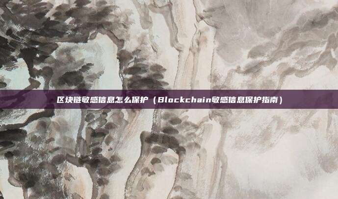 区块链敏感信息怎么保护（Blockchain敏感信息保护指南）