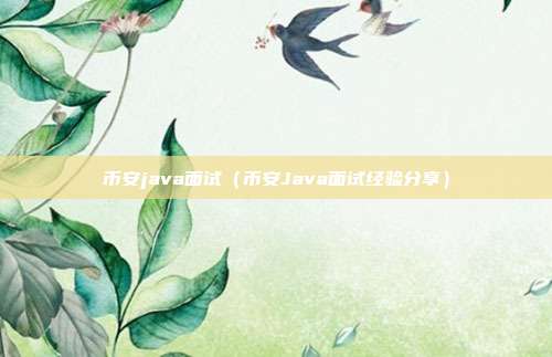 币安java面试（币安Java面试经验分享）