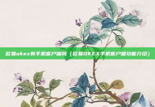 欧易okex有手机客户端吗（欧易OKEX手机客户端功能介绍）