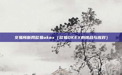 交易所断网欧易okex（欧易OKEX的挑战与应对）