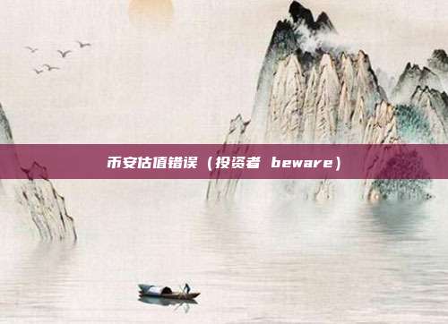 币安估值错误（投资者 beware）