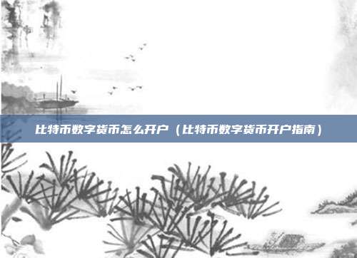 比特币数字货币怎么开户（比特币数字货币开户指南）