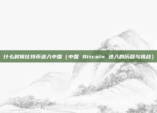 什么时候比特币进入中国（中国 Bitcoin 进入的历程与挑战）