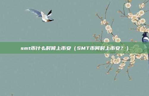 smt币什么时候上币安（SMT币何时上币安？）