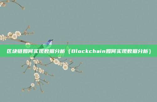 区块链如何实现数据分析（Blockchain如何实现数据分析）