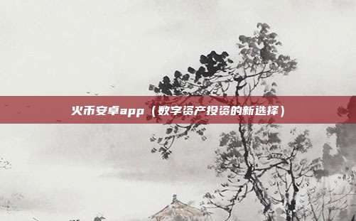 火币安卓app（数字资产投资的新选择）