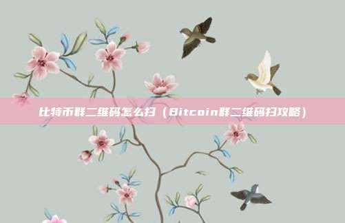 比特币群二维码怎么扫（Bitcoin群二维码扫攻略）