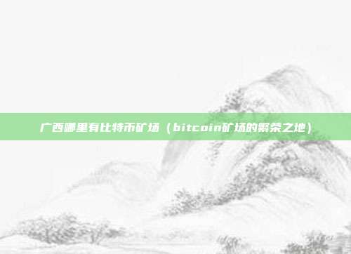 广西哪里有比特币矿场（bitcoin矿场的繁荣之地）