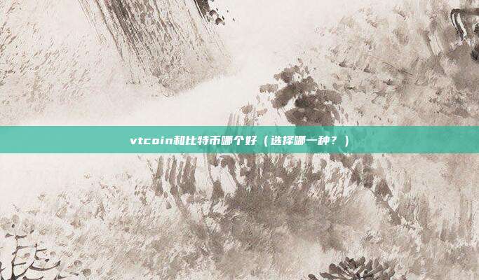 vtcoin和比特币哪个好（选择哪一种？）