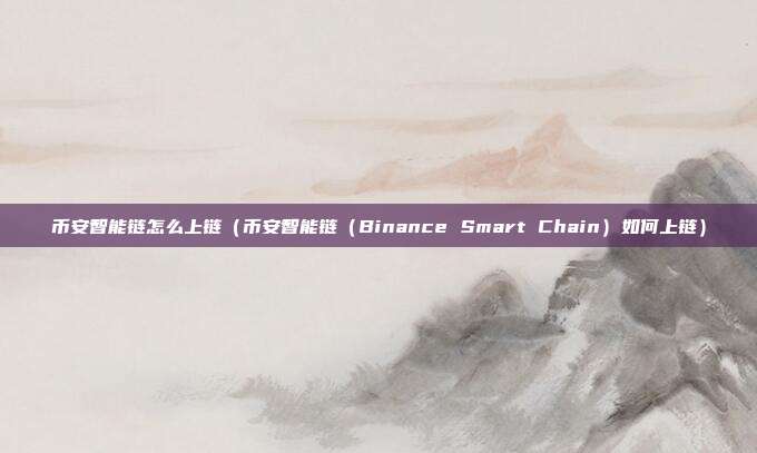 币安智能链怎么上链（币安智能链（Binance Smart Chain）如何上链）