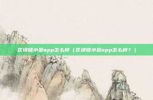 区块链小葱app怎么样（区块链小葱app怎么样？）