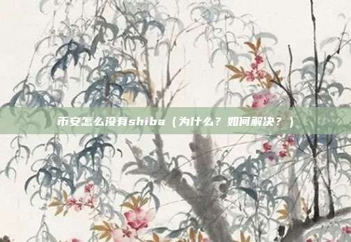 币安怎么没有shiba（为什么？如何解决？）