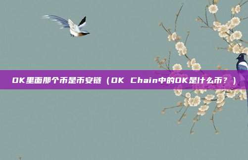 OK里面那个币是币安链（OK Chain中的OK是什么币？）