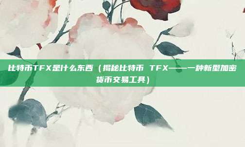 比特币TFX是什么东西（揭秘比特币 TFX——一种新型加密货币交易工具）