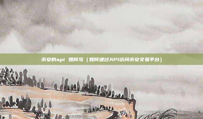 币安的api 如何写（如何通过API访问币安交易平台）