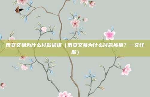 币安交易为什么付款被拒（币安交易为什么付款被拒？一文详解）