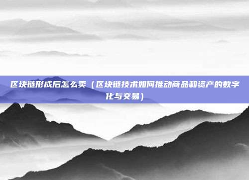 区块链形成后怎么卖（区块链技术如何推动商品和资产的数字化与交易）