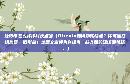 比特币怎么样挣钱快点呢（Bitcoin如何挣钱快点？你可能在找答案，但别急！这篇文章将为你提供一些实用的建议和策略。）