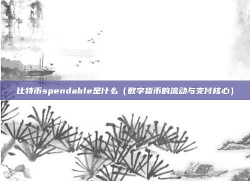 比特币spendable是什么（数字货币的流动与支付核心）