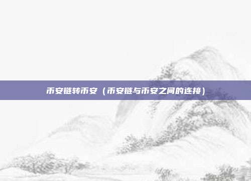 币安链转币安（币安链与币安之间的连接）