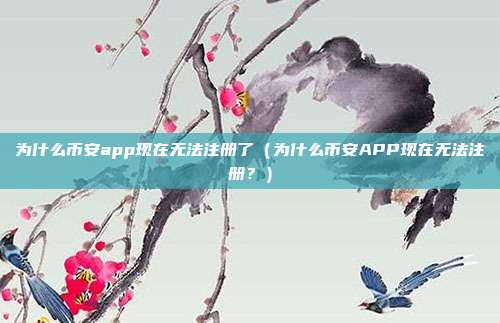 为什么币安app现在无法注册了（为什么币安APP现在无法注册？）