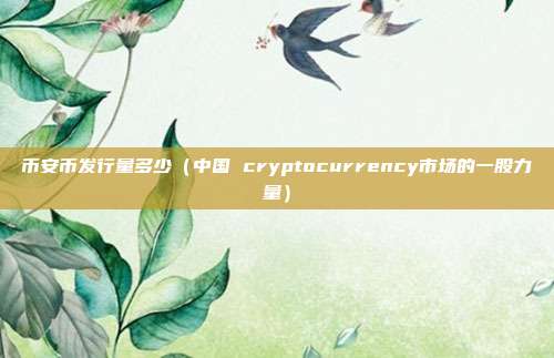 币安币发行量多少（中国 cryptocurrency市场的一股力量）