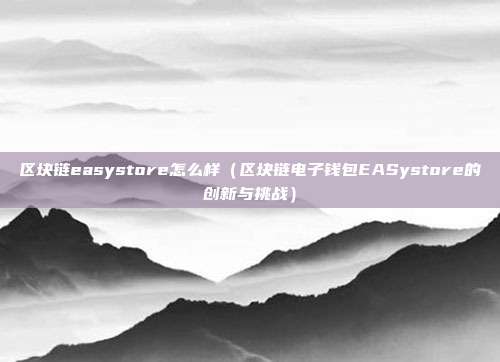 区块链easystore怎么样（区块链电子钱包EASystore的创新与挑战）