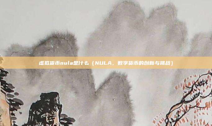 虚拟货币nula是什么（NULA，数字货币的创新与挑战）