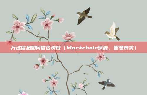 万达信息如何做区块链（blockchain赋能，智慧未来）