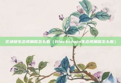 区块链生态视角图怎么看（Blockchain生态视角图怎么看）