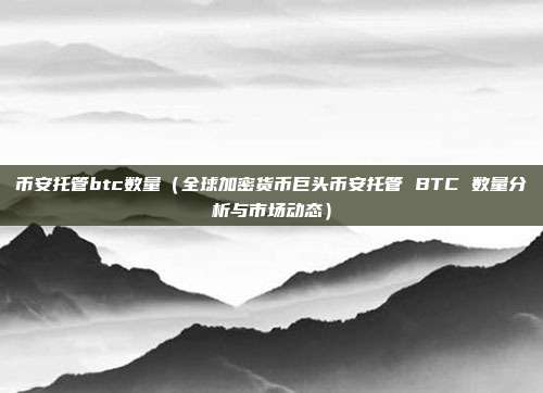 币安托管btc数量（全球加密货币巨头币安托管 BTC 数量分析与市场动态）