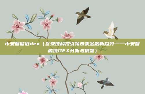 币安智能链dex（区块链科技引领未来金融新趋势——币安智能链DEX分析与展望）