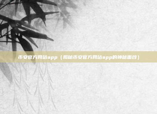 币安官方网站app（揭秘币安官方网站app的神秘面纱）