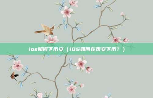 ios如何下币安（iOS如何在币安下币？）