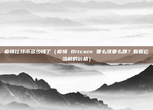 疫情比特币多少钱了（疫情 Bitcoin 要么涨要么跌？看看它当前的价格）