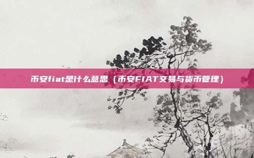 币安fiat是什么意思（币安FIAT交易与货币管理）