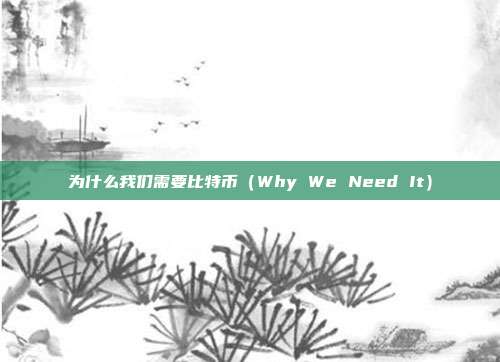 为什么我们需要比特币（Why We Need It）