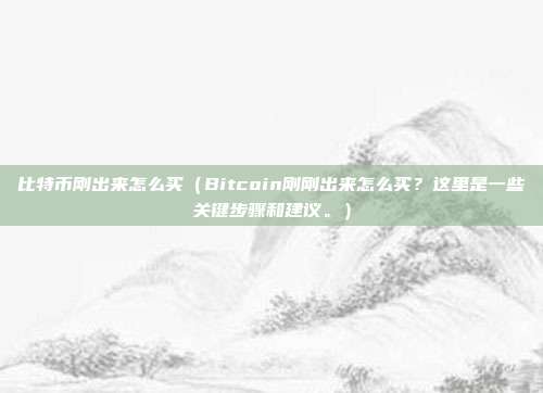 比特币刚出来怎么买（Bitcoin刚刚出来怎么买？这里是一些关键步骤和建议。）