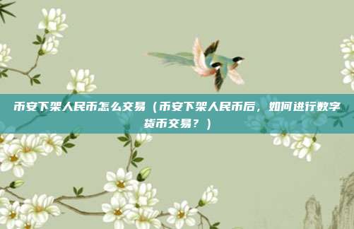 币安下架人民币怎么交易（币安下架人民币后，如何进行数字货币交易？）