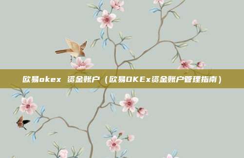 欧易okex 资金账户（欧易OKEx资金账户管理指南）