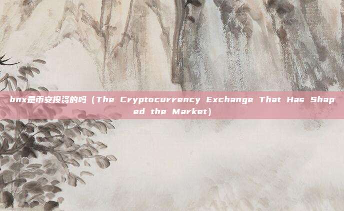 bnx是币安投资的吗（The Cryptocurrency Exchange That Has Shaped the Market）