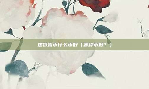 虚拟货币什么币好（哪种币好？）