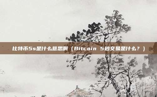 比特币5s是什么意思啊（Bitcoin 5秒交易是什么？）