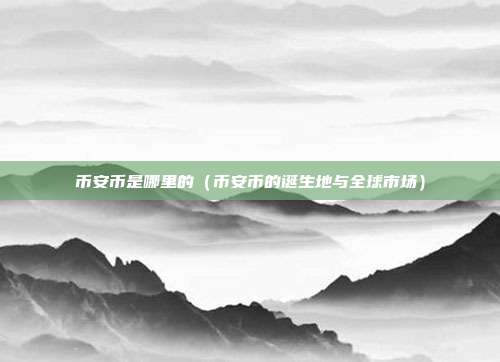 币安币是哪里的（币安币的诞生地与全球市场）