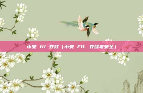 币安 fil 存款（币安 FIL 存储与安全）